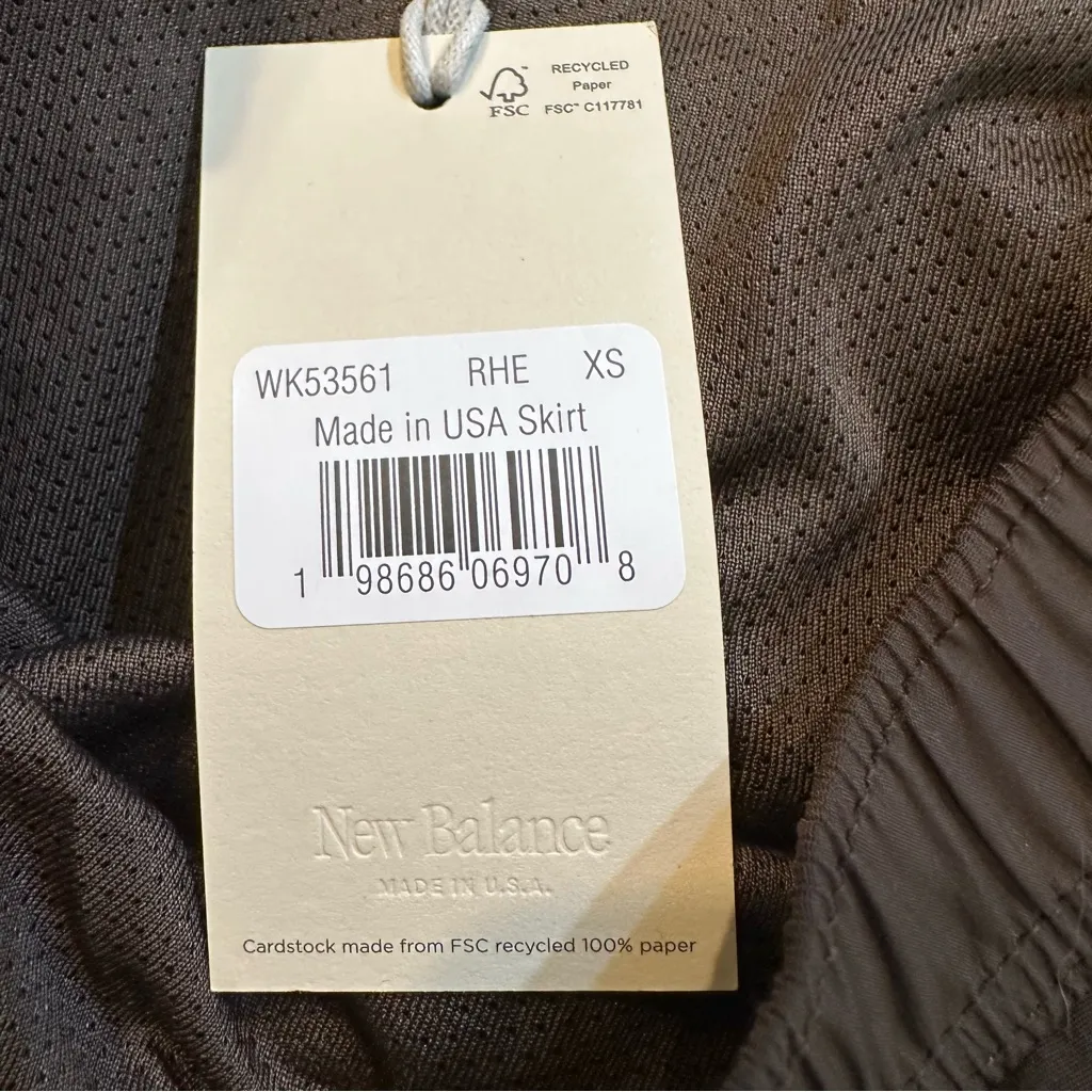 New Balance Made In USA Collection Pleated Midi Skirt in Rich Earth Size XS - Image 12