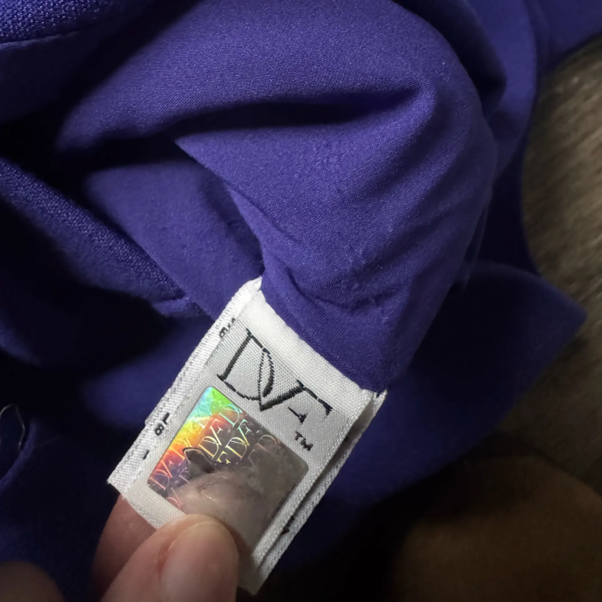 Diane Von Furstenburg Bevin Blue Mini Dress L - Image 5