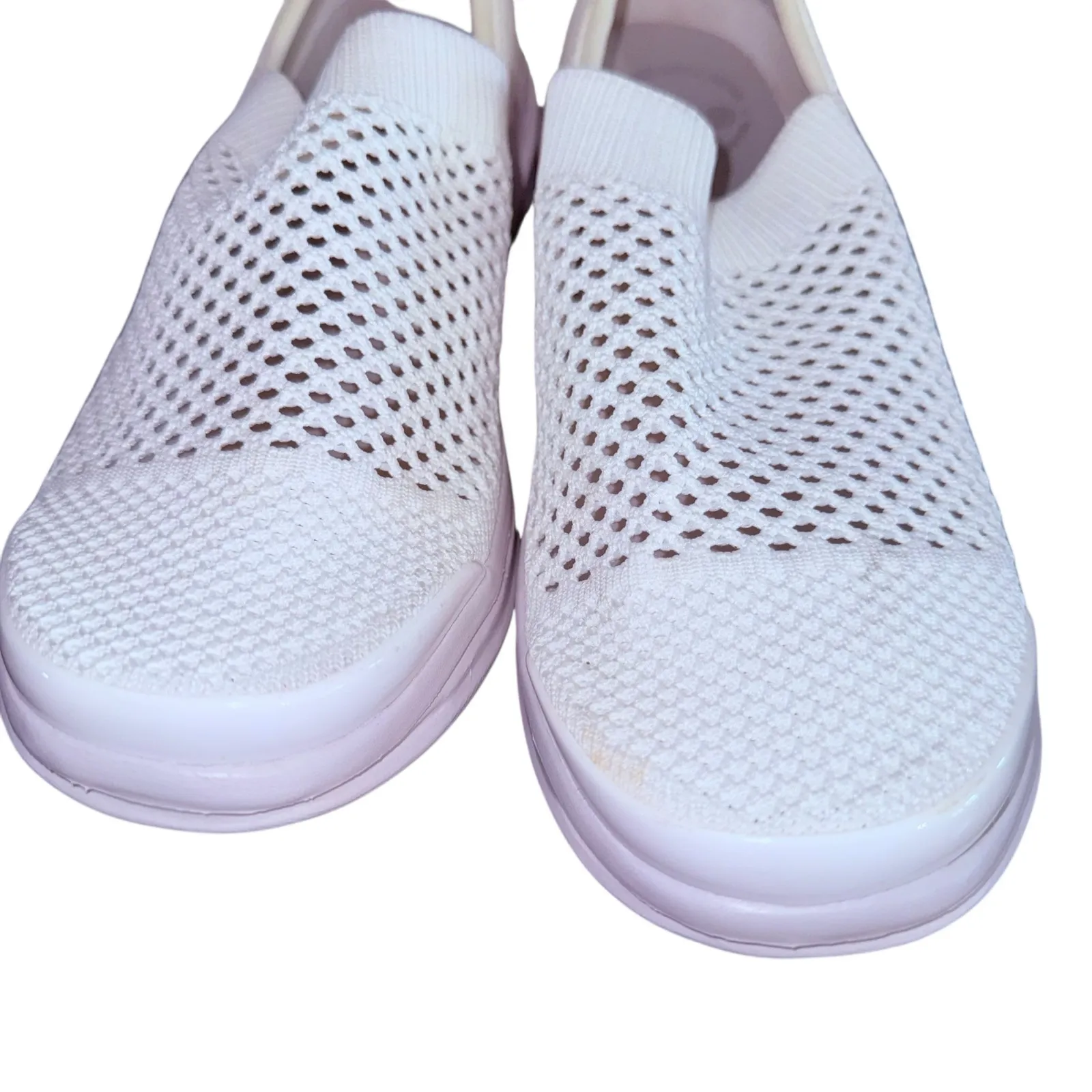 Naturalizer BZees Charlie White Knit Slip-on Comfort Sneaker size 9M - Image 4