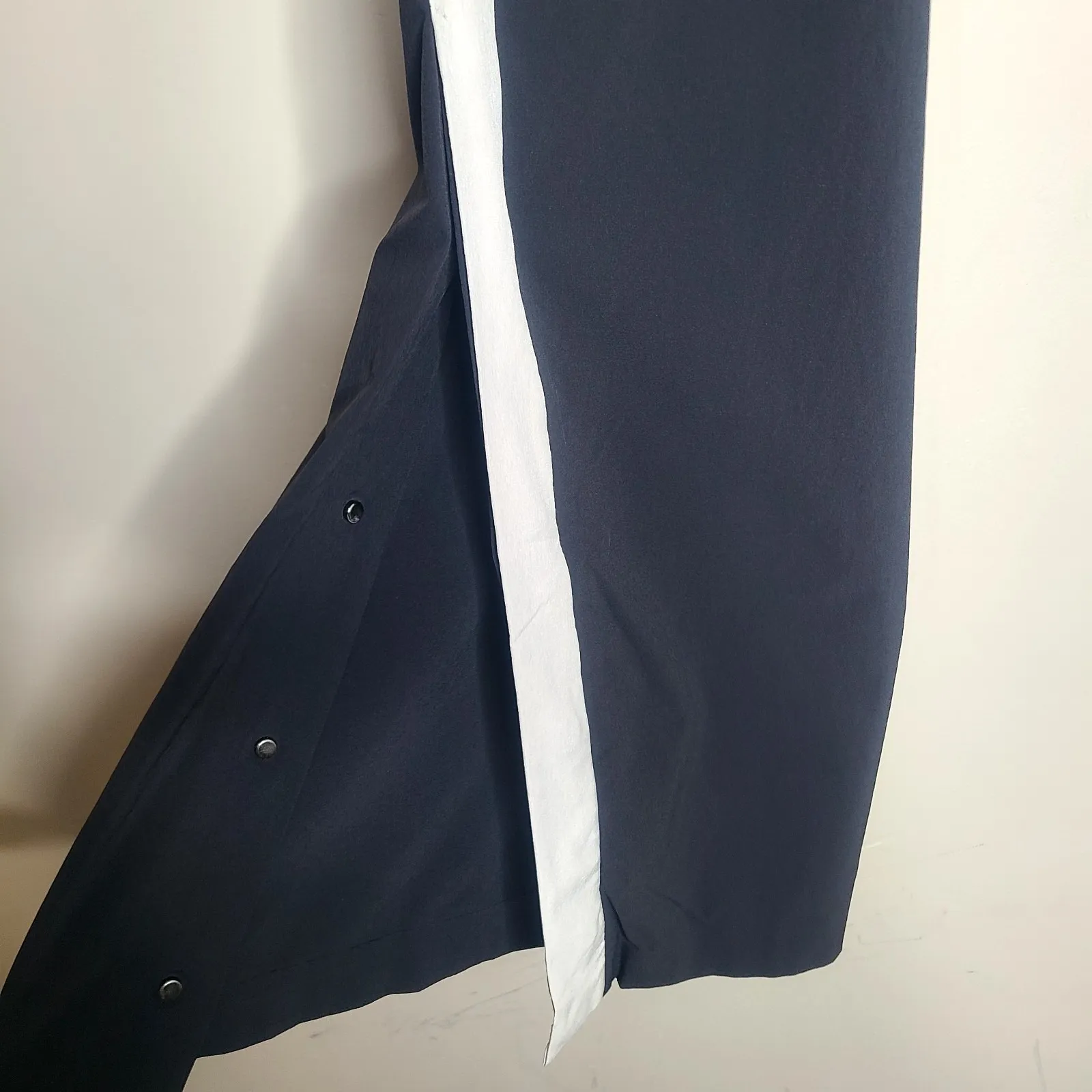 Athleta Gramercy Track Wide Leg Trouser Black White Stripe Performance Casual 6 - Image 4