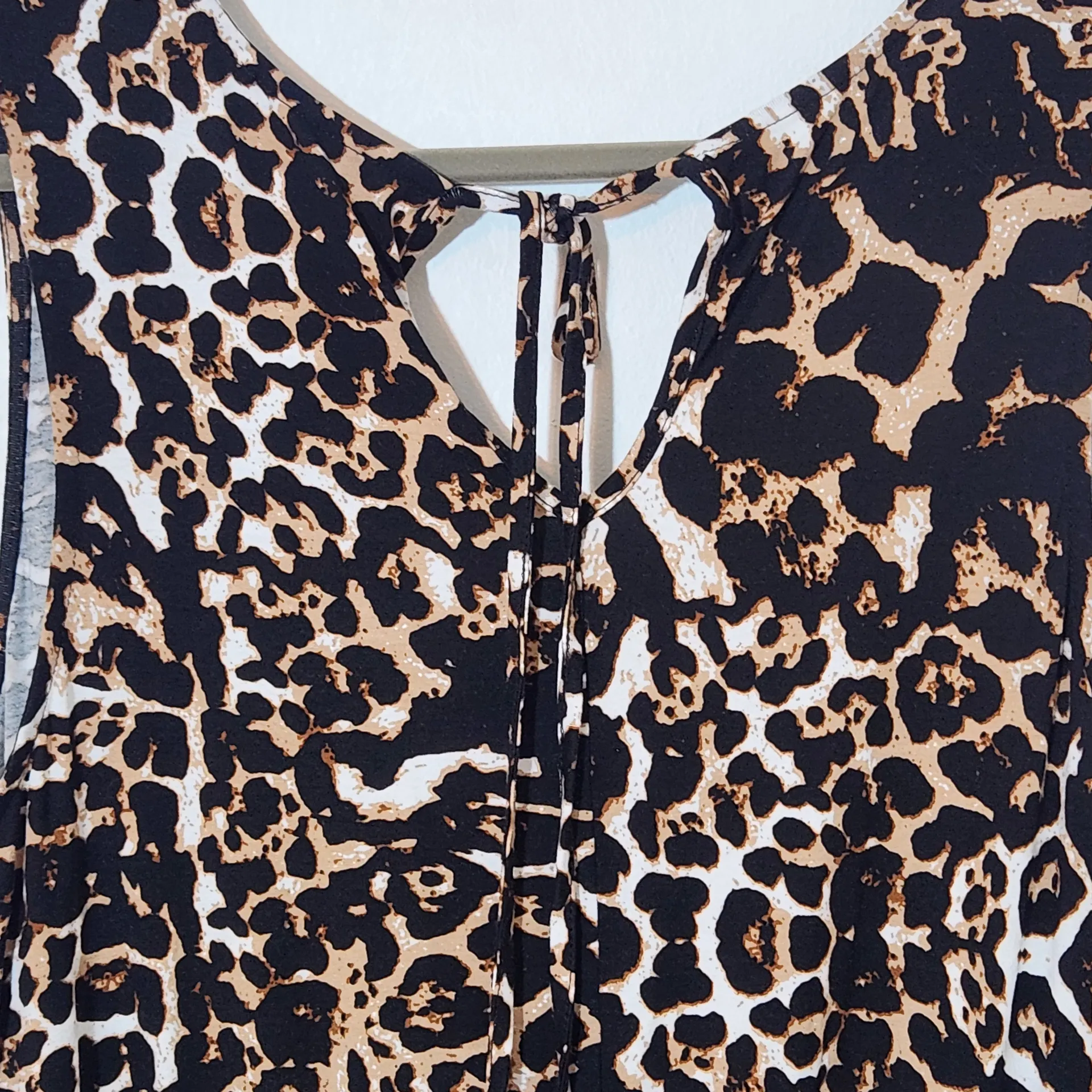 Venus Sleeveless Leopard Print Romper Size 1X Leopard Romper - Image 5