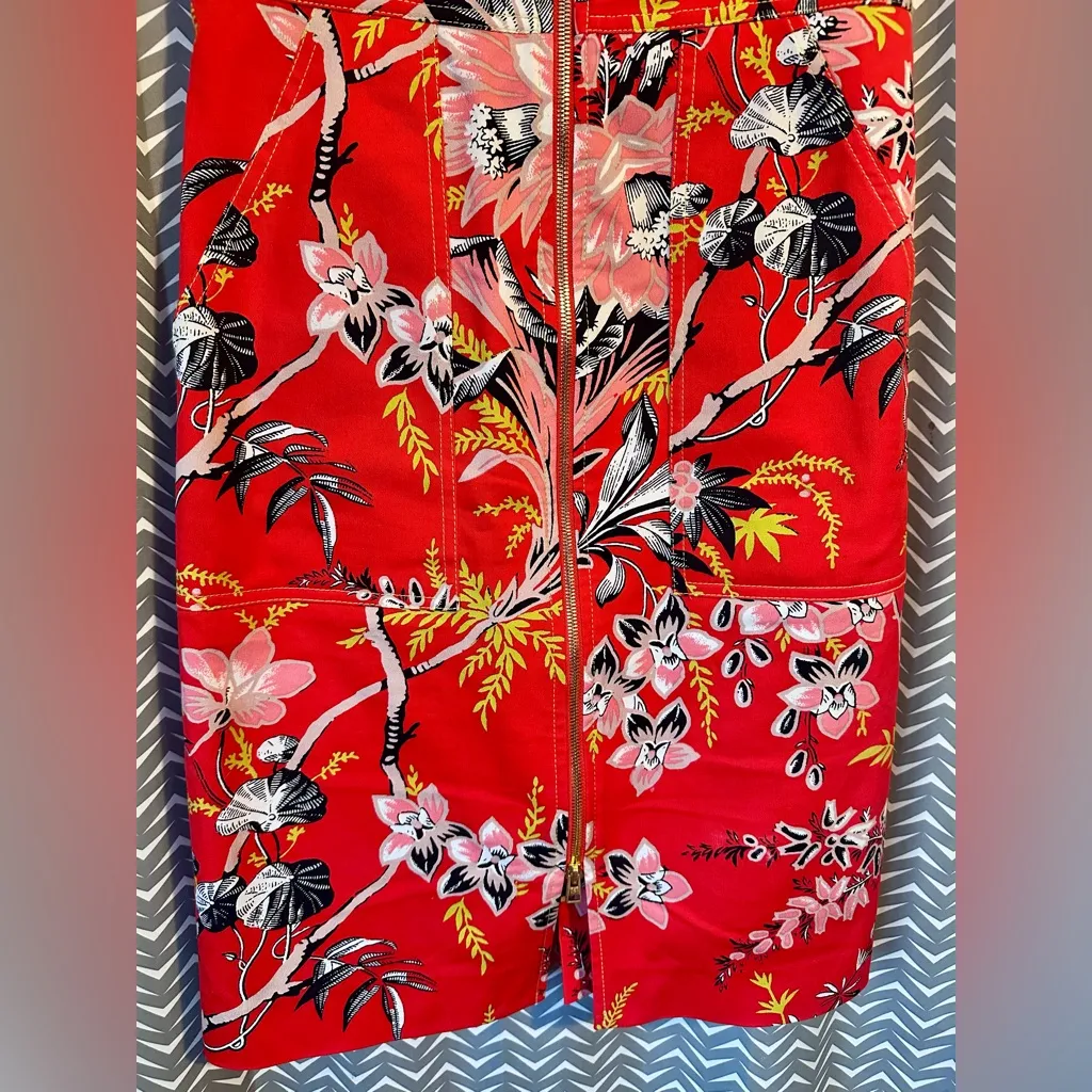 Diane von Furstenberg | Floral Zip Front Stretch Avalon Poppy Dress, sz 6 - Image 5