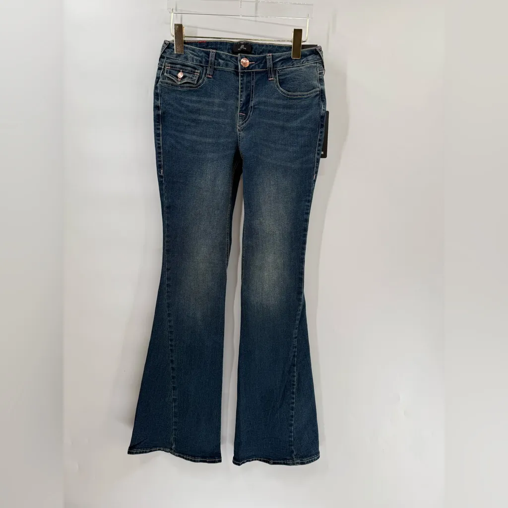 True religion JOEY MID RISE BIG T FLARE JEAN size 27 NWT - Image 7