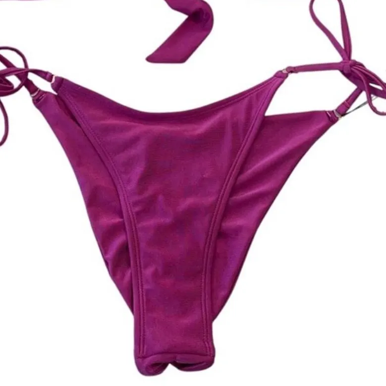 ENEZ Pink VIVIAN String Bikini Bottoms NEW Size Medium - Image 3