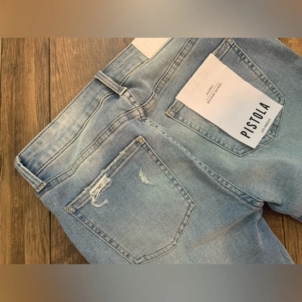 Aline Skinny in radiant Distressed | pistola NWT 147$ jeans denim revolve summer - Image 12