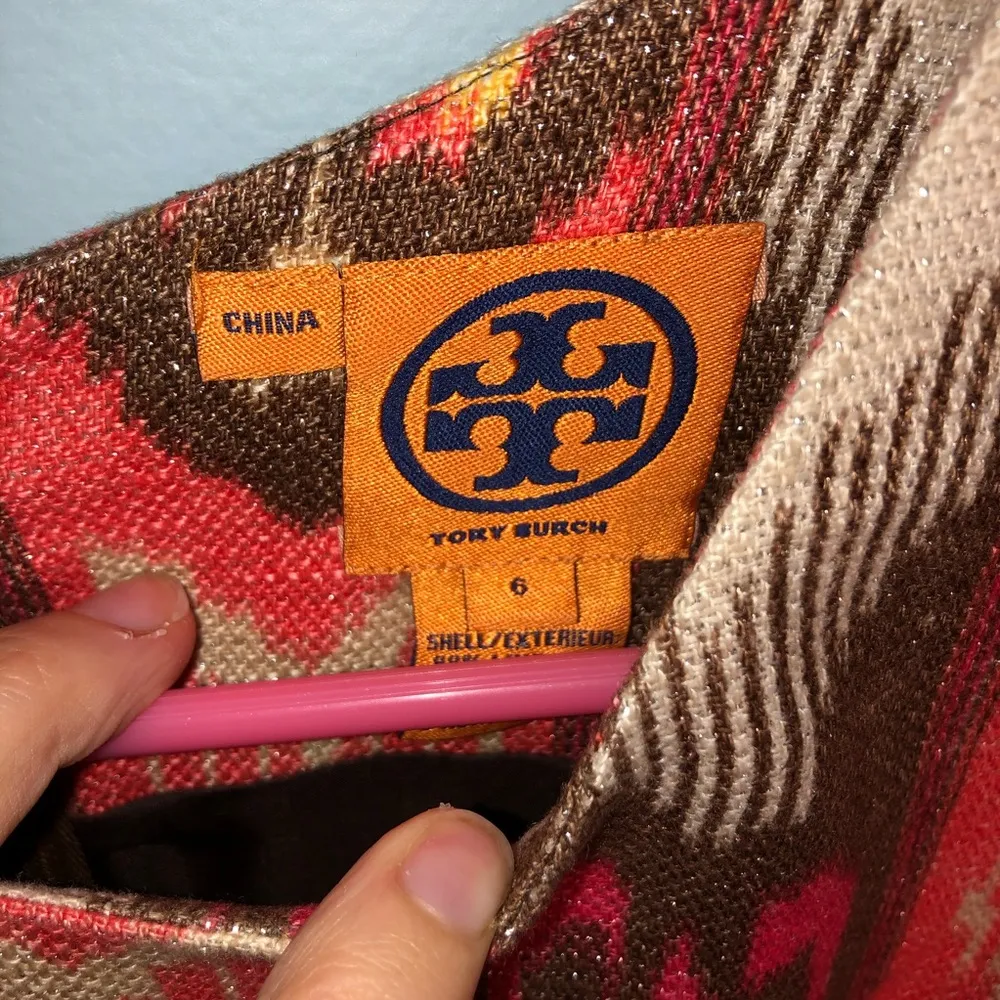 Tory Burch pink patterned dress size 6! - Image 5