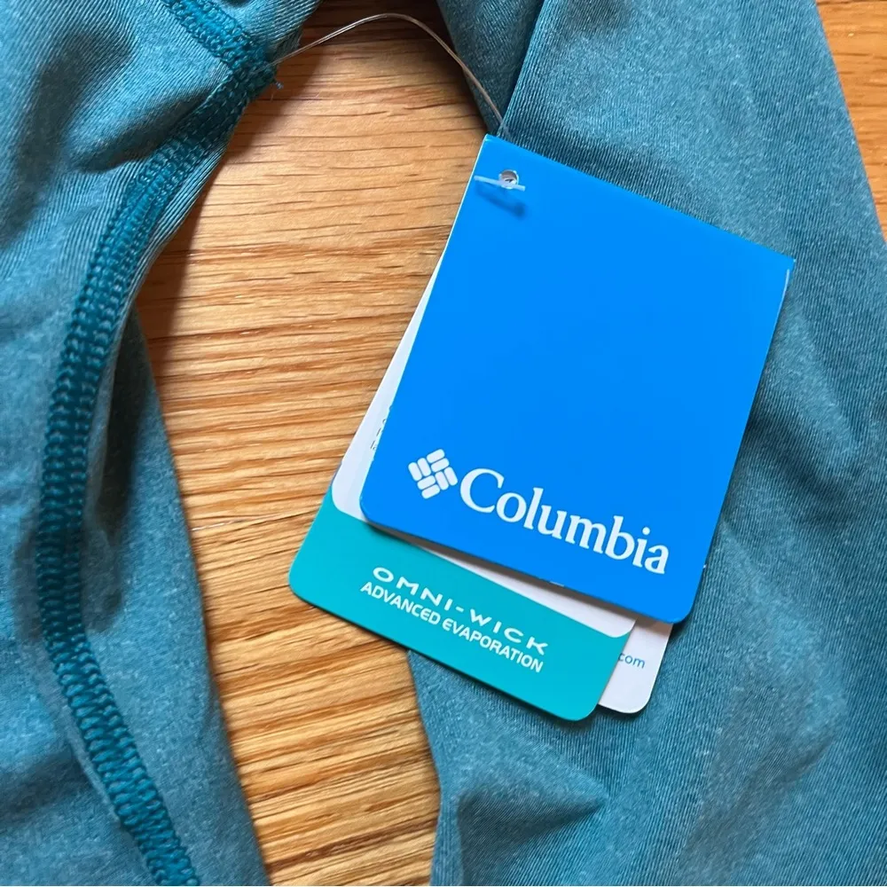 Columbia omniwick long sleeve teal shirt size small - Image 3