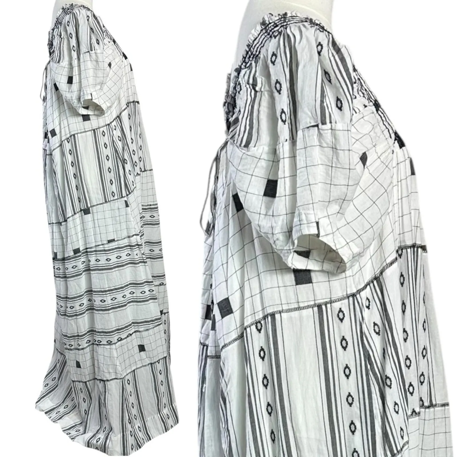 Free People Western Bohemian Jamie Embroidered Maxi Dress Size Large Ethereal - Image 7