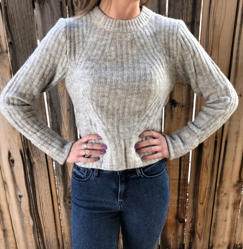 H&M Heather Gray Sweater - Image 2