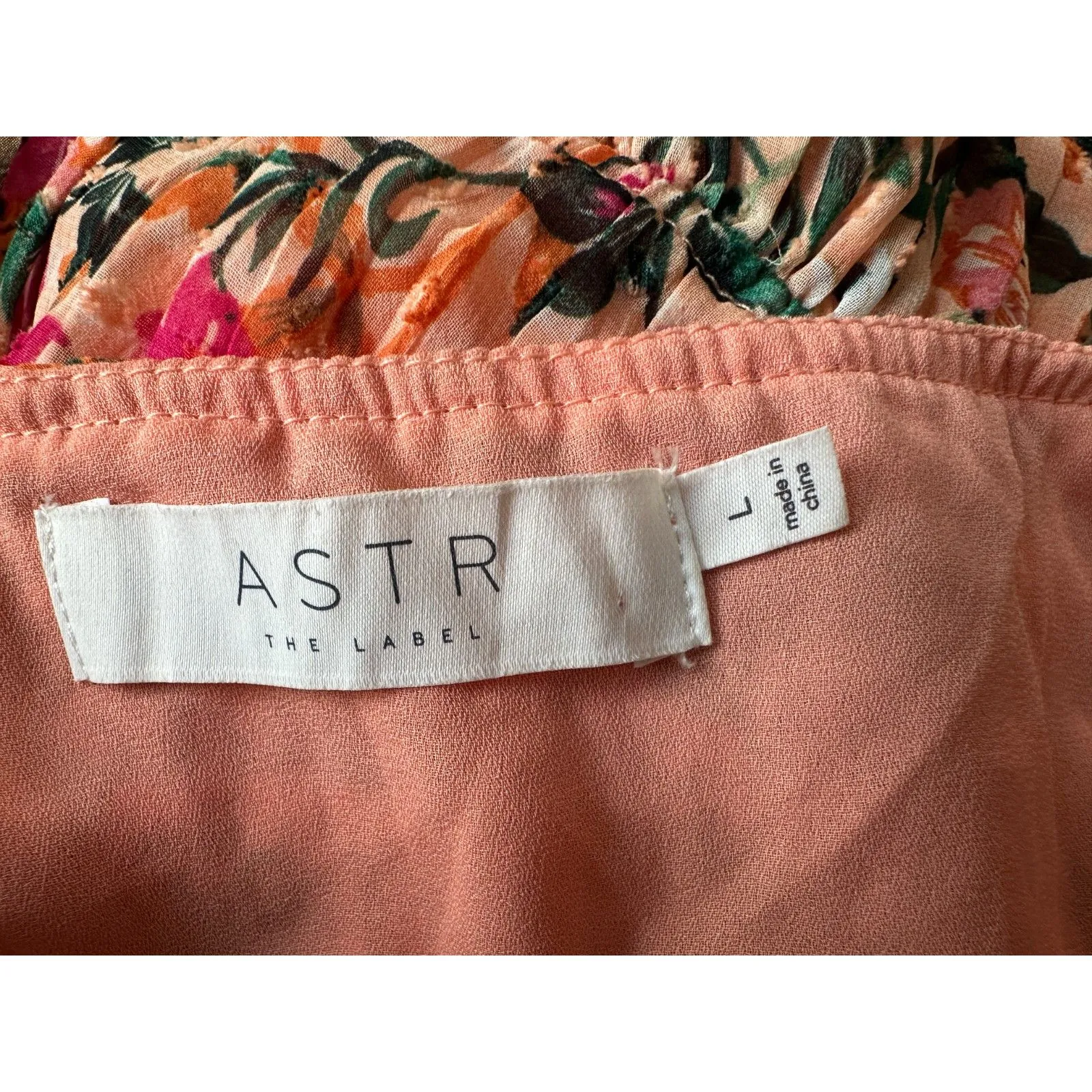 ASTR the Label Pink Orange Multicolor Tropics Maxi Dress Size Large - Image 3