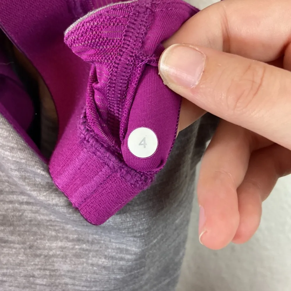 Lululemon Woman's Run For Gold Tank in Heathered Slate / Regal Plum - Size 4 - Image 3