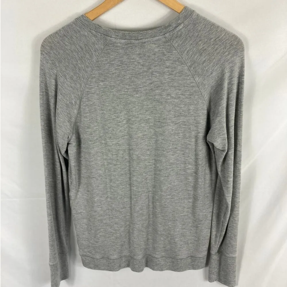 Athleta Criss Cross Sweatshirt Light Heather Grey Size Small #489051 - Image 6