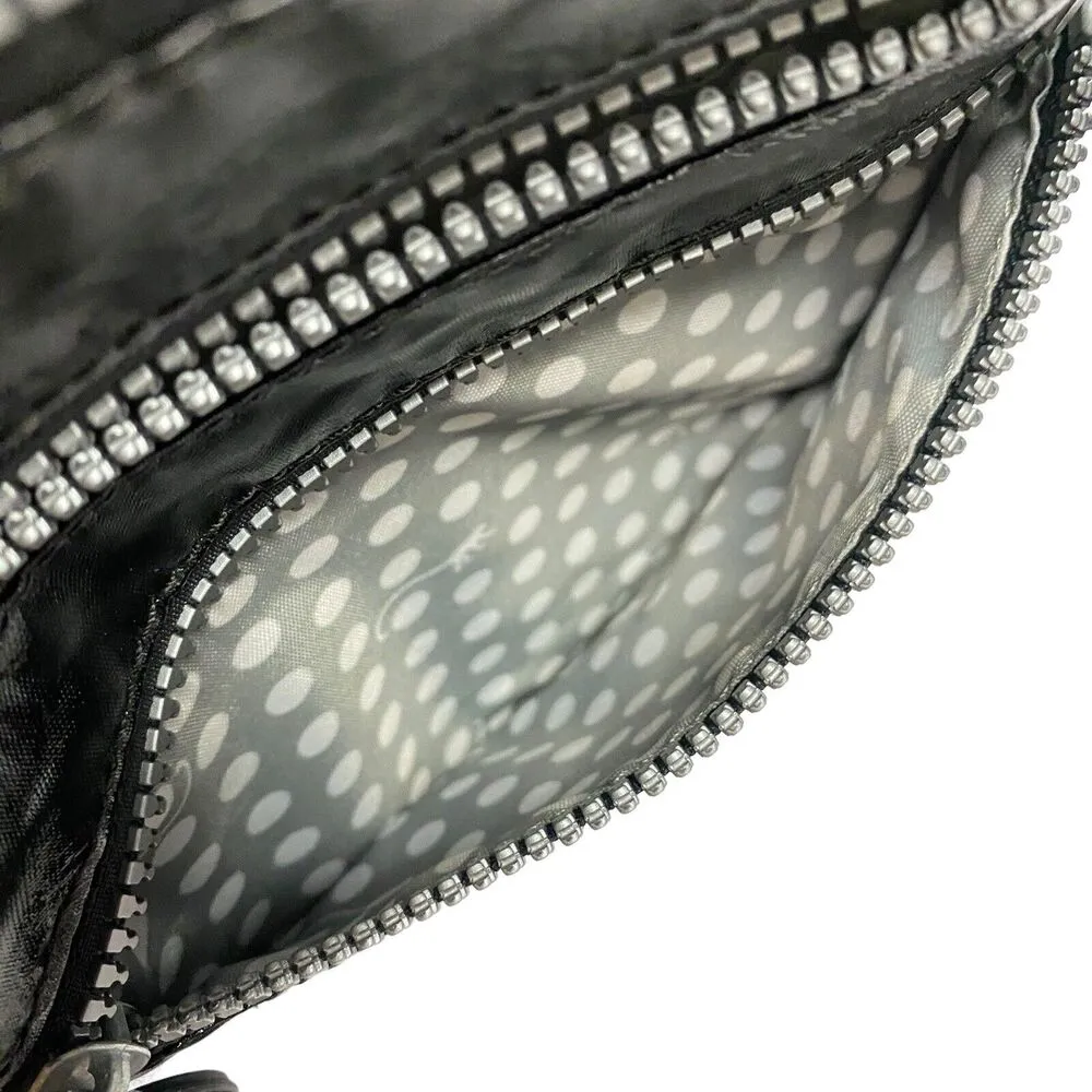 Kipling Alvar Black Nylon Mini Crossbody Bag Adjustable Strap 2 Front Pocket - Image 4