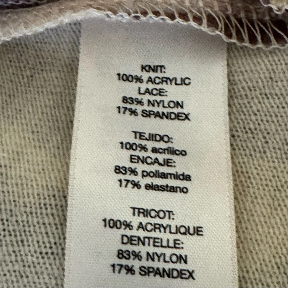 Chicos Zebra Lace zee 3/4 sleeve Cardigan Sweater blazer size 1 or medium - Image 9