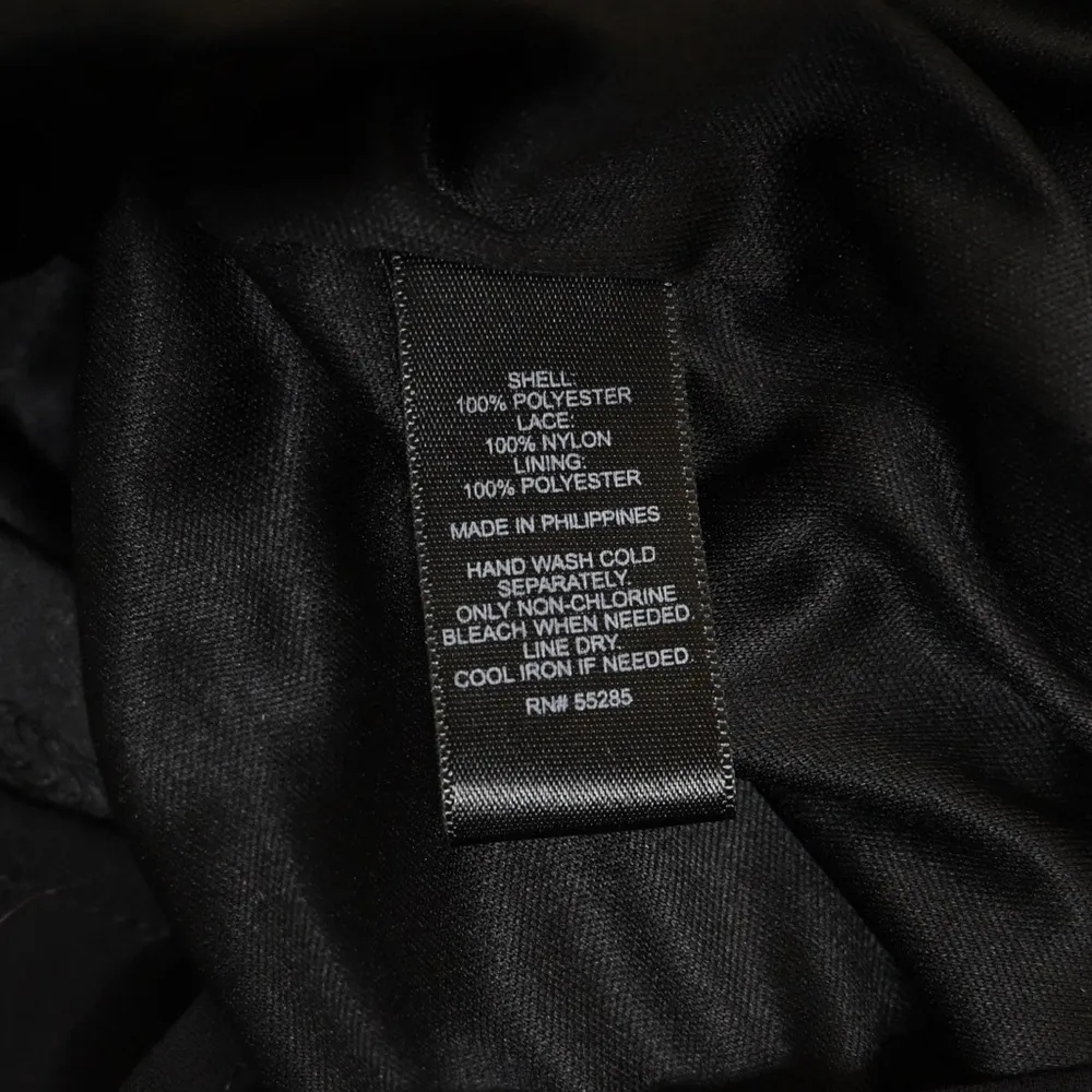 Express Women's 4 Black Bell Sleeve Lace Lined Mini Dress - Image 10