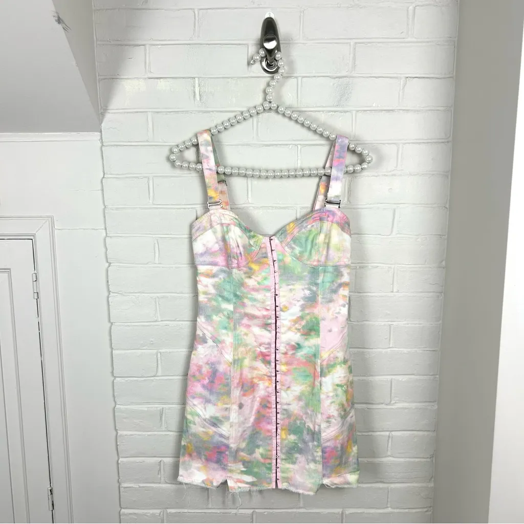 For Love & Lemons Smythe Tie Dye Corset Dress Size S - Image 5