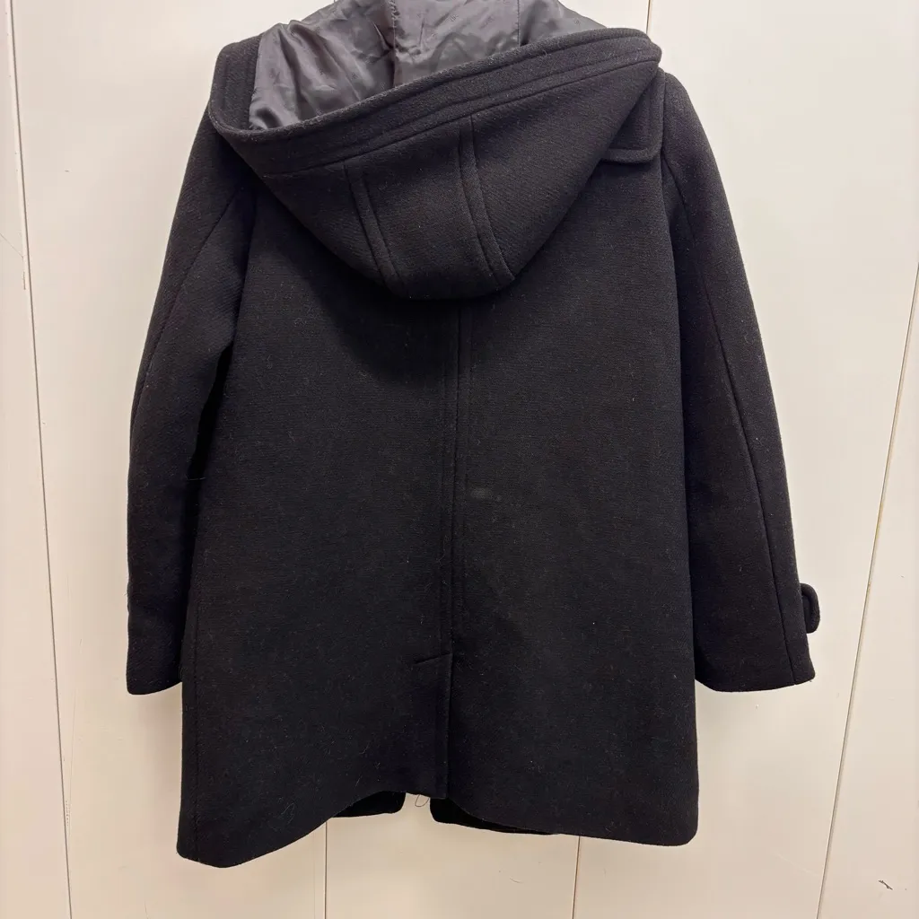 Banana Republic black wool blend duffle coat or jacket womens Small - Image 7