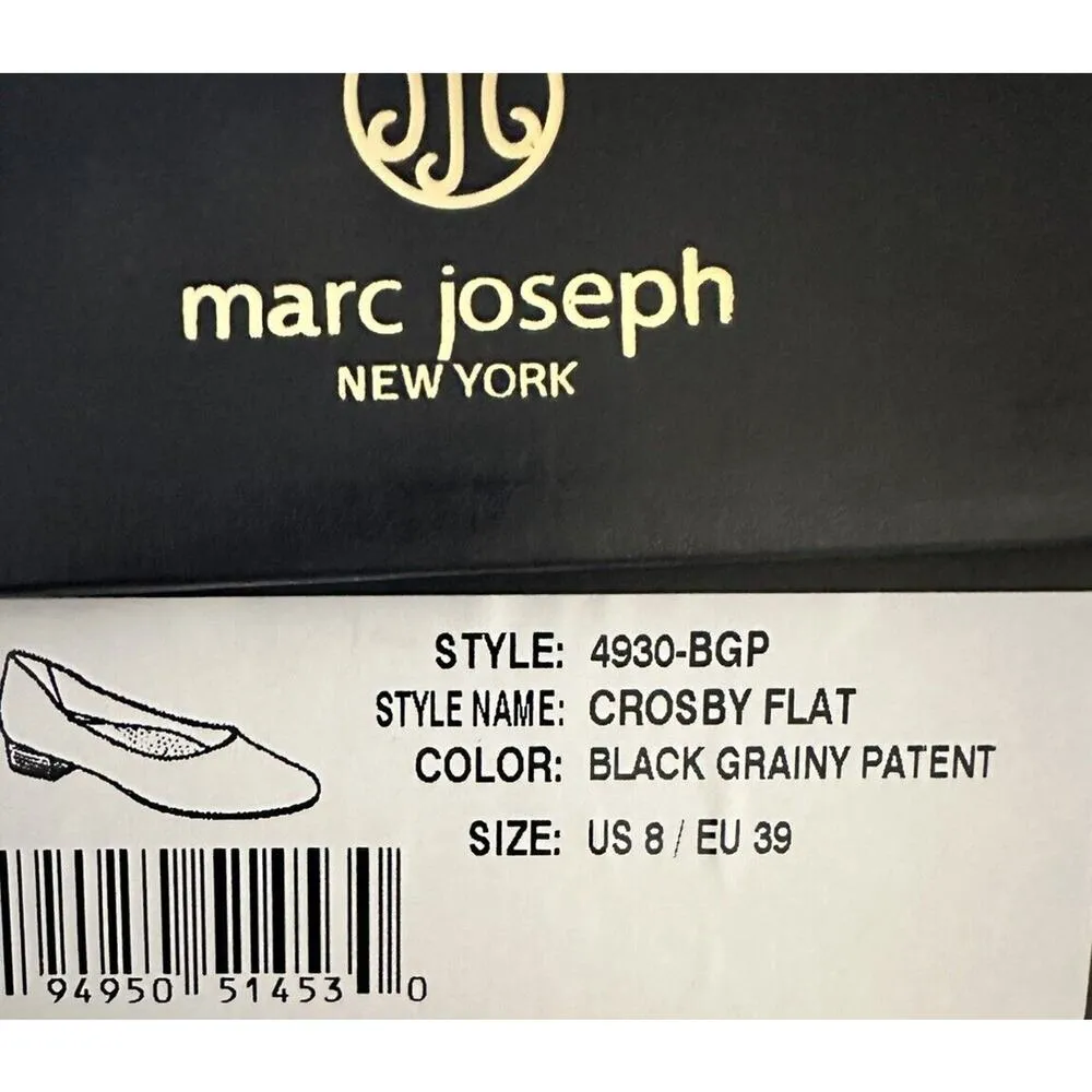 MARC JOSEPH NEW YORK Crosby Flat Size 8 Women’s Black Patent - Image 10