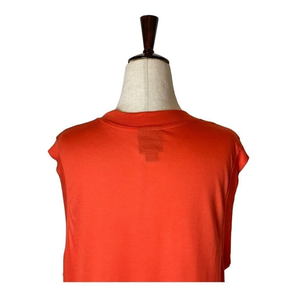 Ivy‎ Park Orange And White Modal Crew Neck Sleeveless Tank Top Size S - Image 6