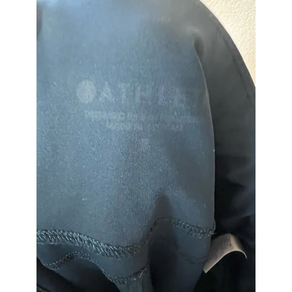 Athleta Blue Mesh Contender Capri Cropped Zipper Pocket Leggings Size S - Image 8