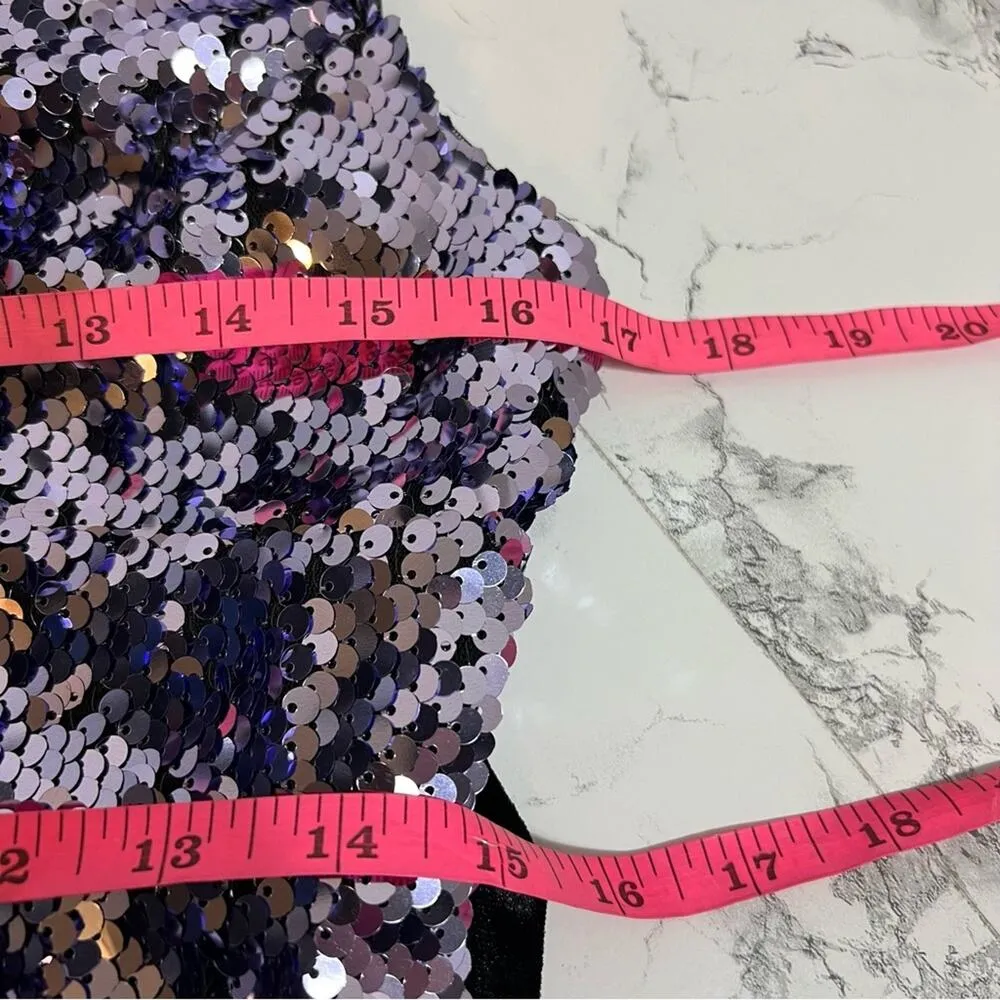 NWT Free People Siren Sequin V-Neck Ruffle Mini Dress Size 8 - Image 8