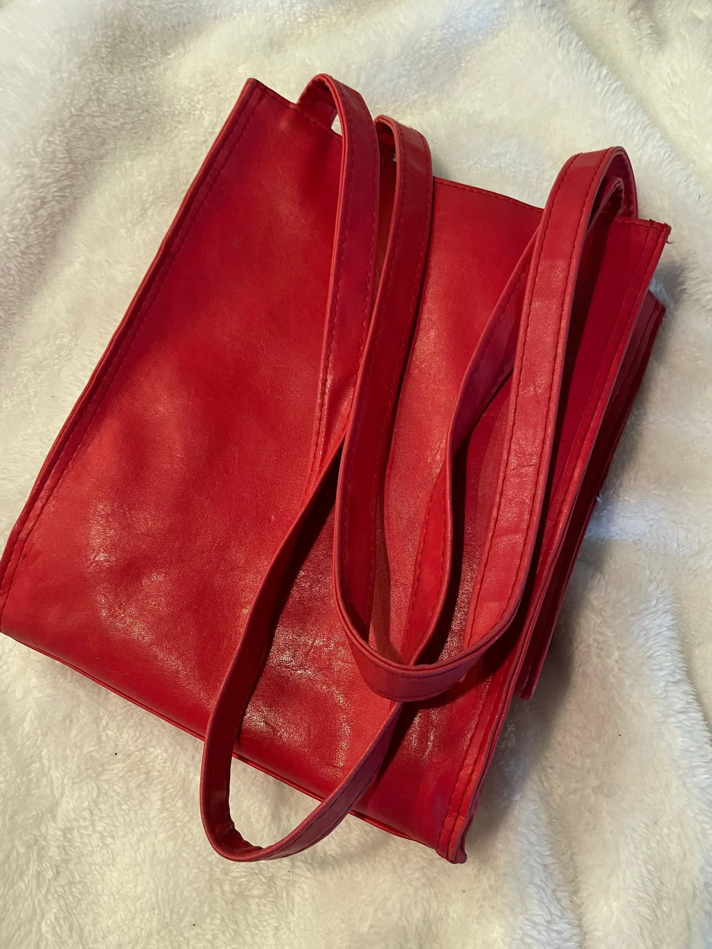 Red Faux Leather Bag - Image 2