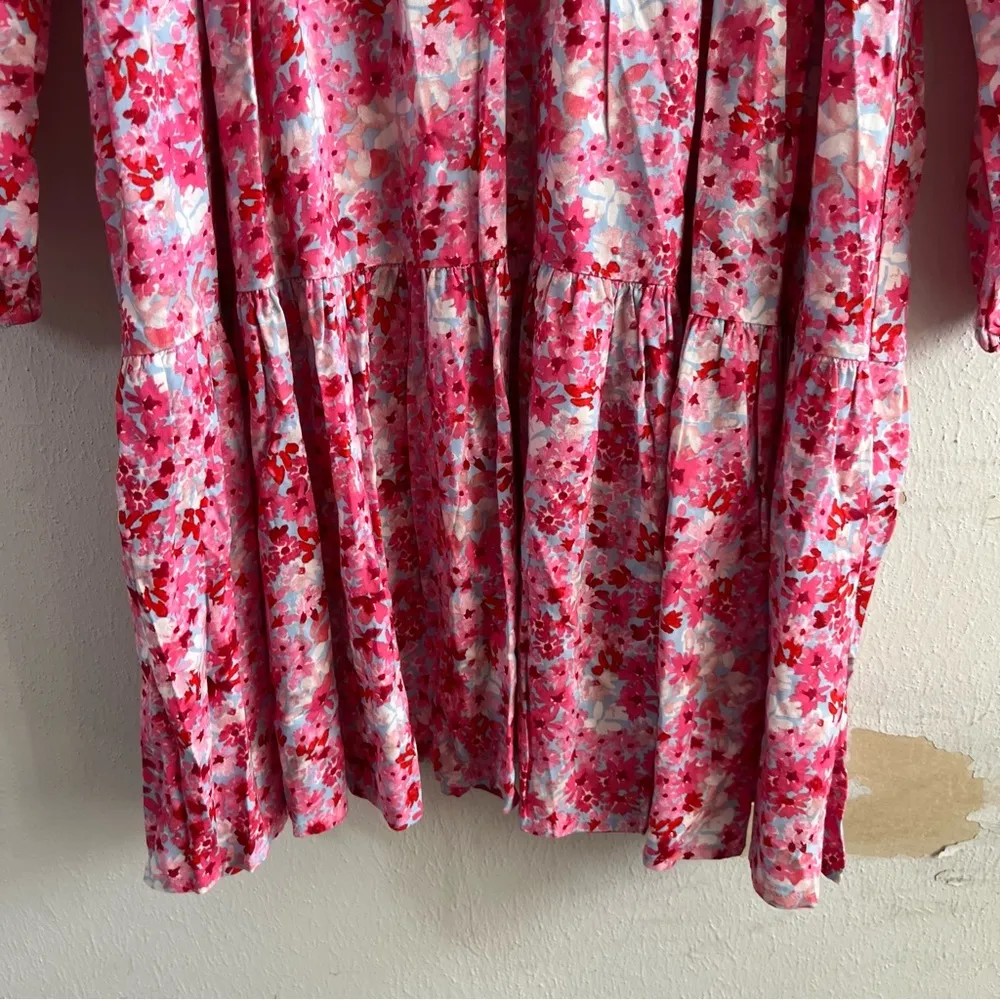 Sanctuary Dress New Crush Babydoll Tiered Long Sleeve Dress Oasis Bloom Sz S NWT - Image 14