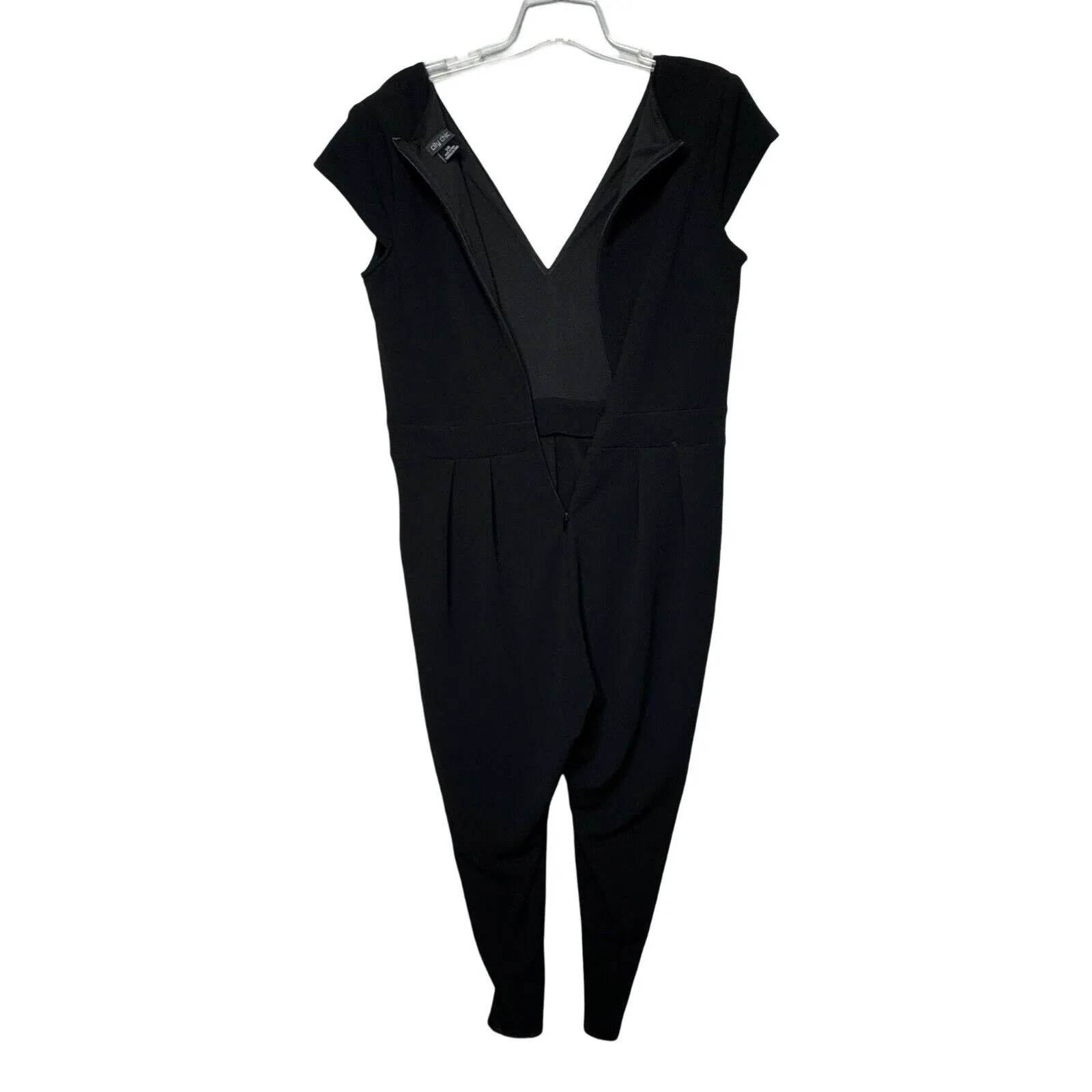 City Chic Jumpsuit Womens 16 Black Neutral Minimalist Office Travel Party Casual - Image 3