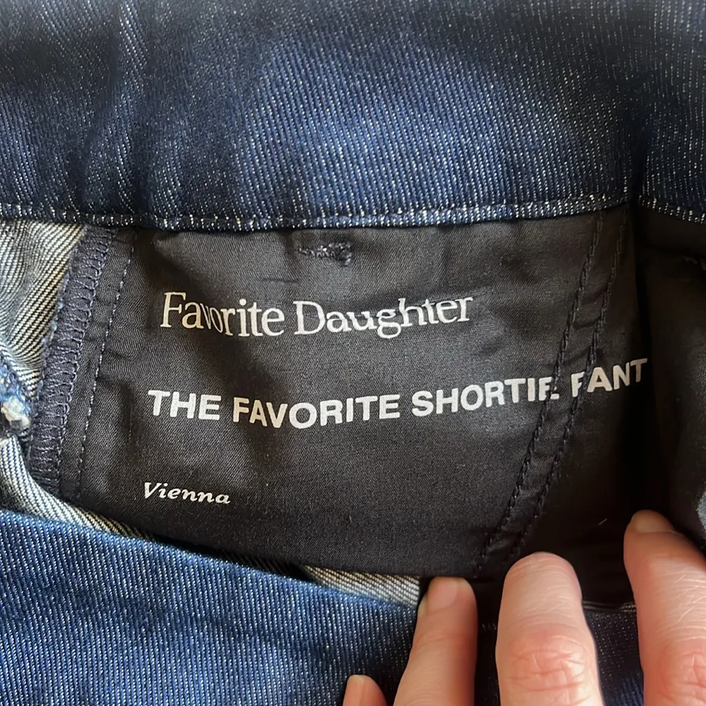 Favorite Daughter The Favorite Shortie‎ Pant Vienna Wide Leg Denim Size 14 NWT Blue - Image 10