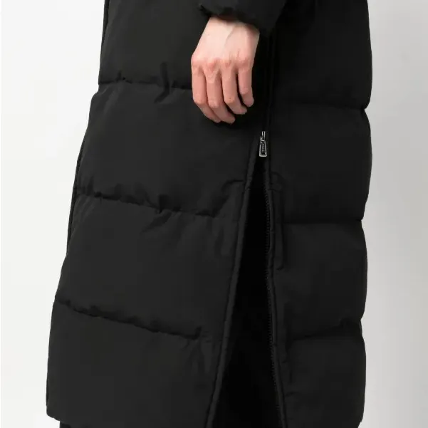 Lauren Ralph Lauren Black Puffer Longline Faux Fur Hood Coat sz Large - Image 8