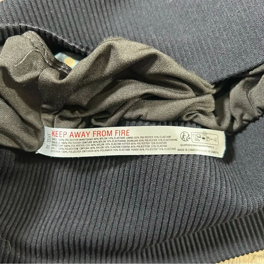 Free People Movement Floral Black High Waist Running Shorts Medium FP Active - Image 6