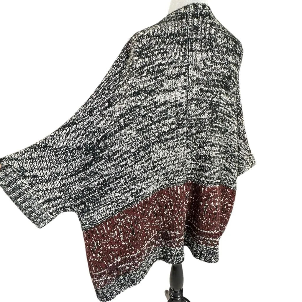 Zara Knit Bohemian Chunky Oversized Kimono Cardigan Sweater Half Sleeves Medium - Image 5