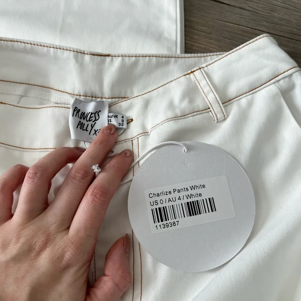 NWT Princess Polly Charlize white cargo pants - Image 4