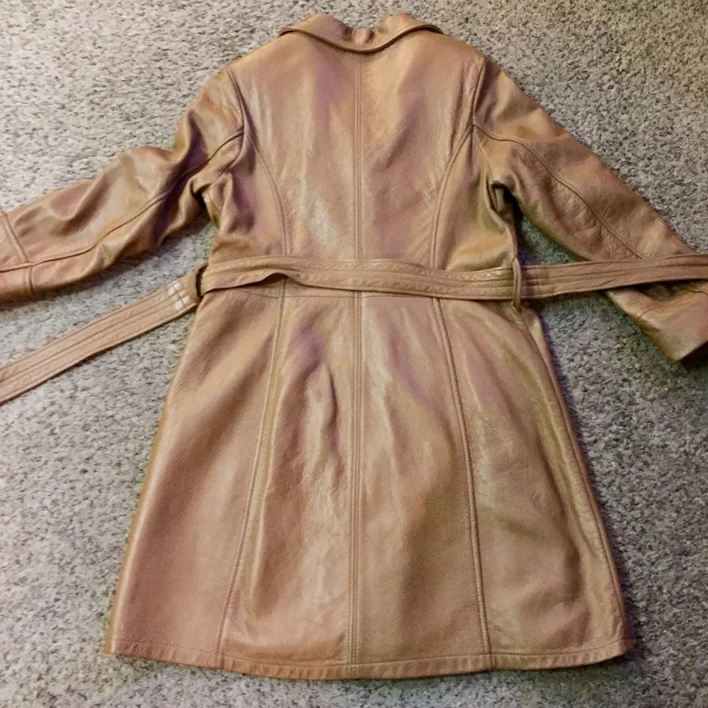 Vintage Deerskin Leather Coat Womens 34 Used RARE - Image 12