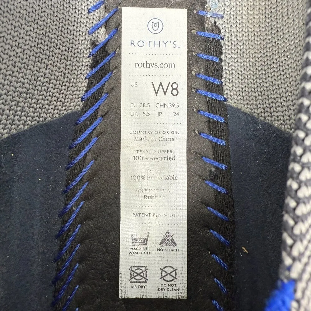 Rothy's The Point Flats Shoes Women 8 Cloud Grey Classic Comfortable Lightweight - Image 10