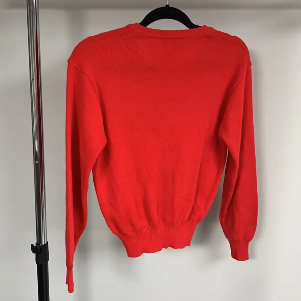 Vintage Gambling Las Vegas Atlantic City Embroidered Sweater Size M Red Size M - Image 7