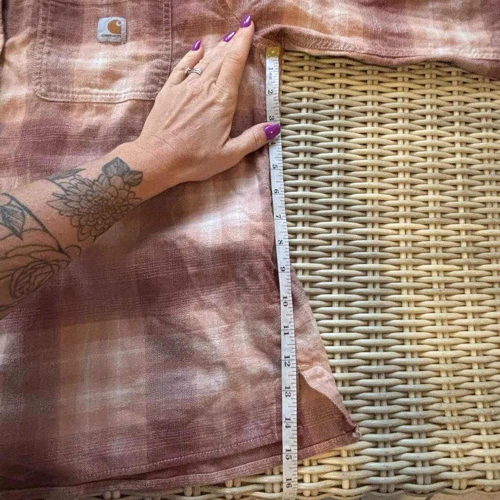 Carhartt Rugged Flex Loose Fit pink medium Flannel‎ - Image 10