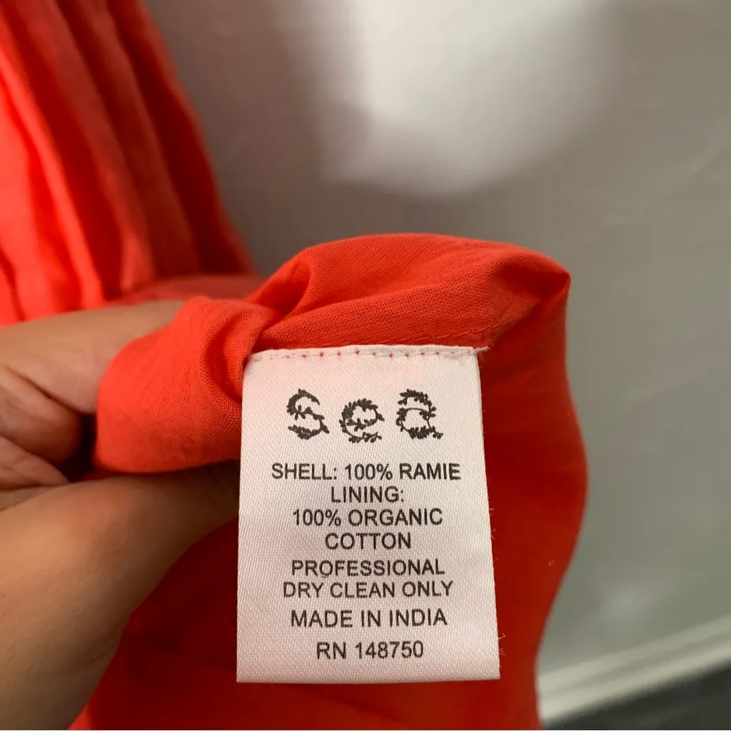 Sea New York XL NEW Frida Red Solid Strapless Dress Off Shoulder Vacation - Image 7