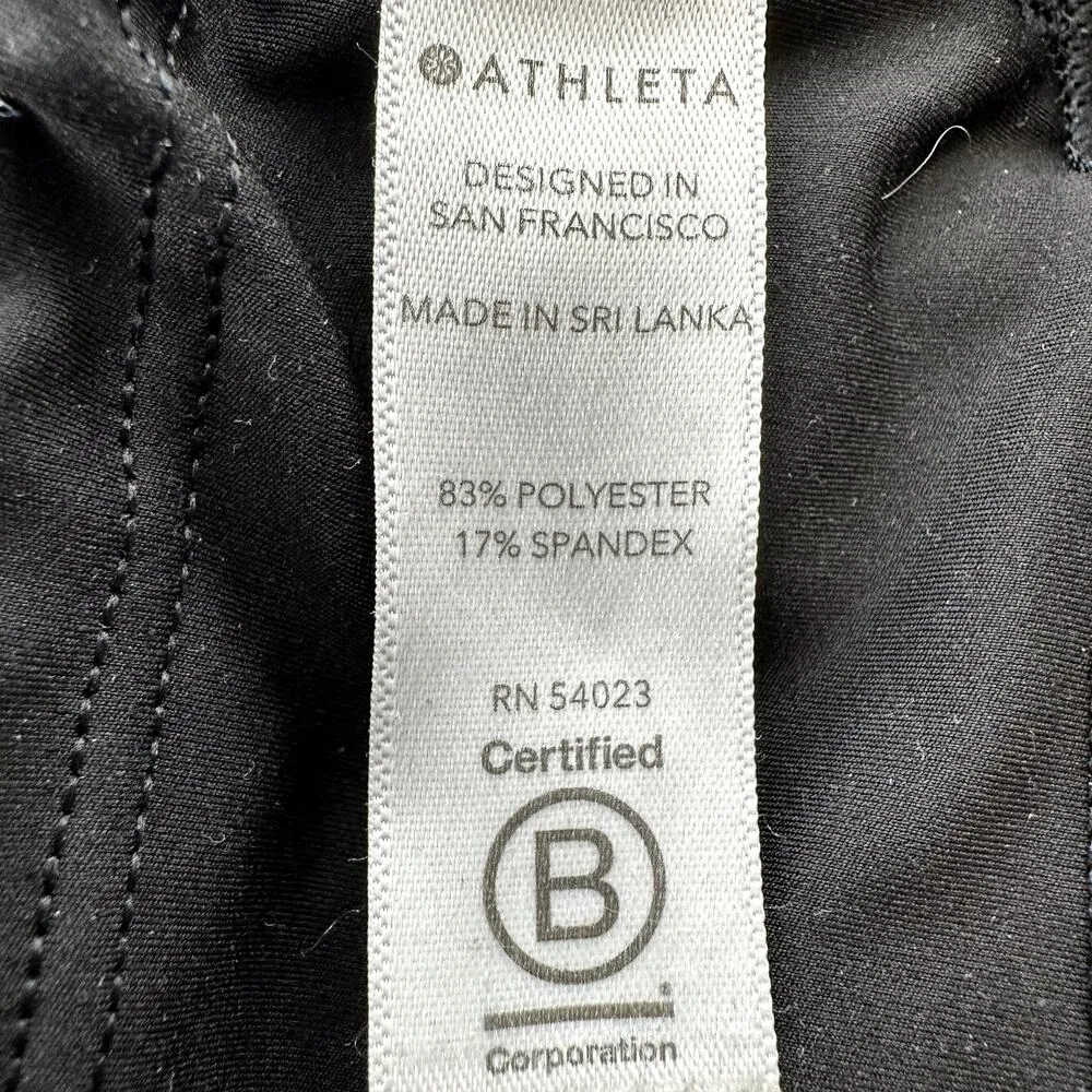 Athleta Accelerate 7/8 Tight SwiftLite Zip Pocket Trail Running Black Small - Image 4