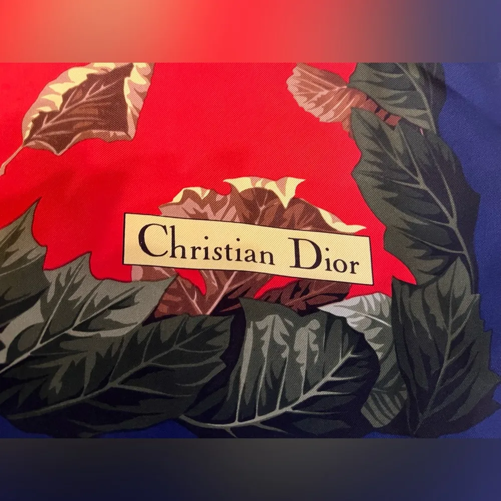 Christian Dior Silk Scarf with Dust Bag - Image 2