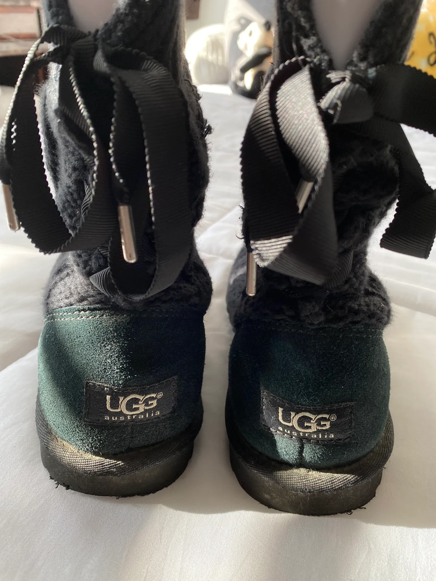 UGG Black Tall Knit Boots - Image 2