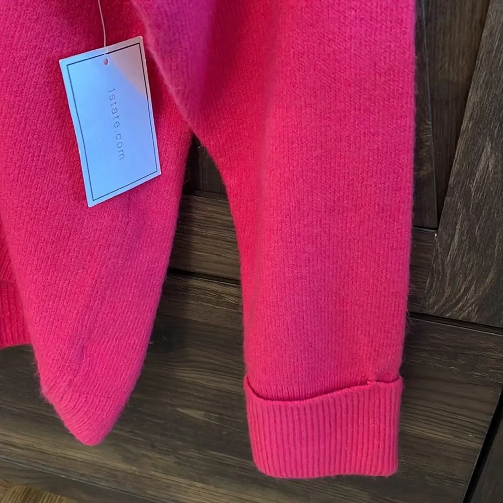 NWT Hot Pink Cut Out Sweater by 1.State - Image 2