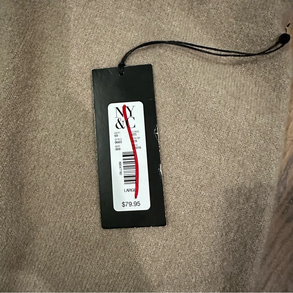 Gabrielle Union x NY&C High Rise Solid Lounge Jogger Tan Beige Size Large - Image 4