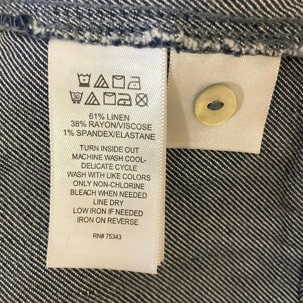 Nicole Miller Simple Chic Linen Tank Shirt Dress Size 10 - Image 4