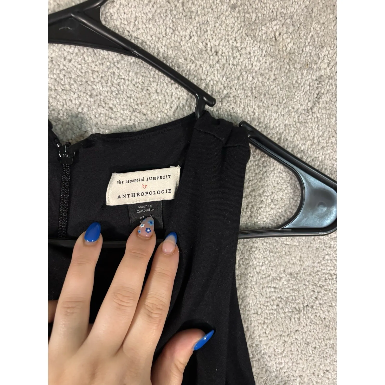 Anthropologie‎ Scalloped Jumpsuit w/Pockets Black SZ 0 Chic and Stylish $168 - Image 7