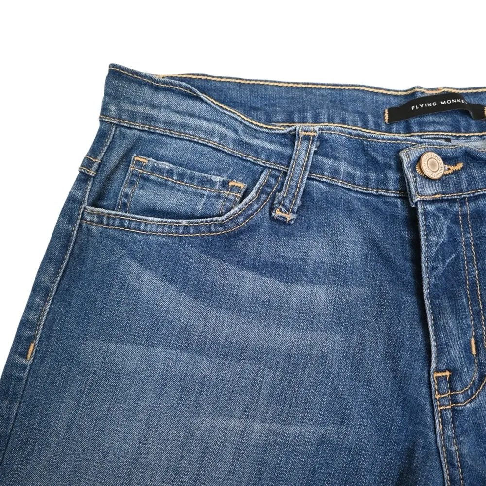 Flying Monkey Womens 27 Cuffed Denim Jean Shorts - Image 3