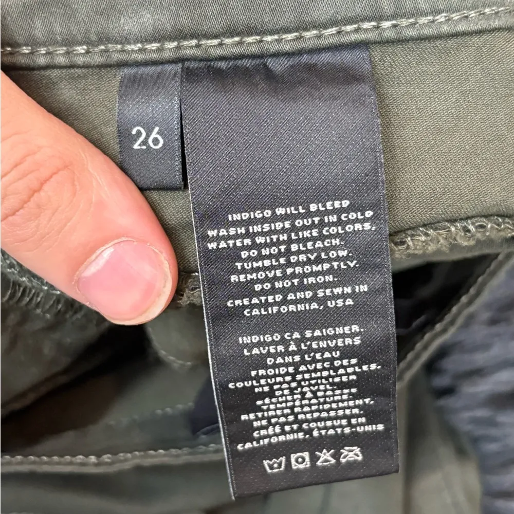 J brand revolve Miranda Zip Skinny in Caledon green pants Jean size 26 - Image 14