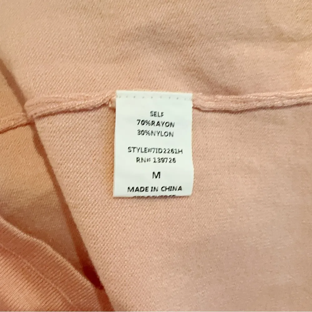 Honey Punch Here and Now Light Pink Knit Long Sleeve Bodycon Sweater Dress SZ M - Image 4