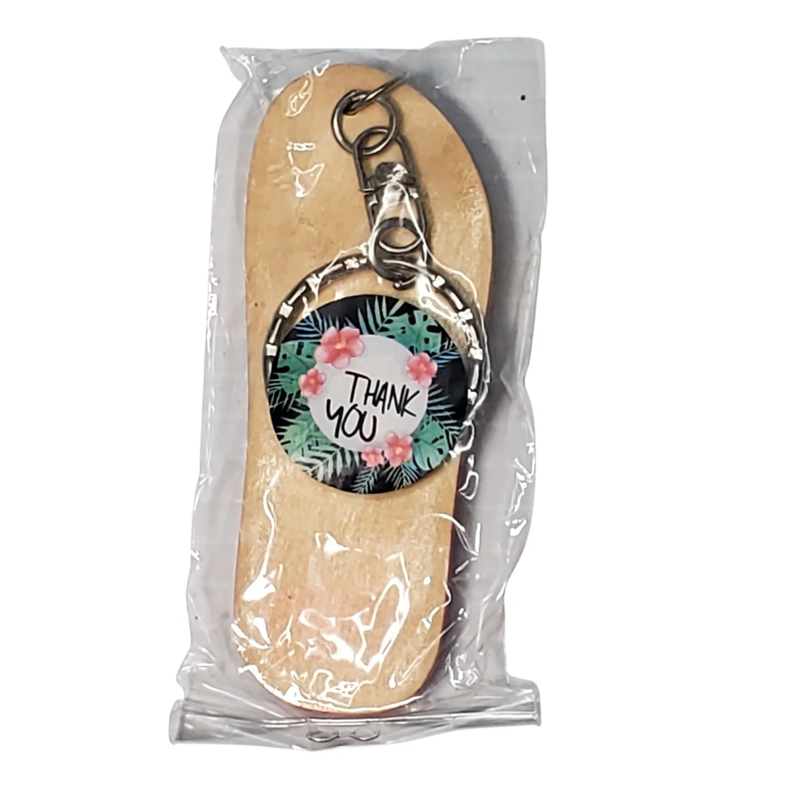 Florida Sandal Shaped Beach Keychain 3.25" - Image 2