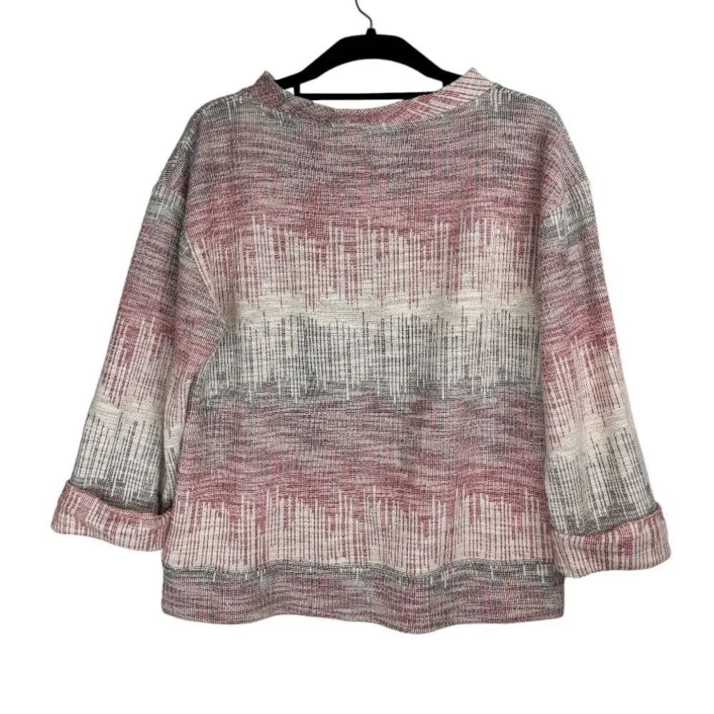 Anthropologie Postmark Etched Sunset Pullover Top Sz XS Pockets Art to Wear - Image 5